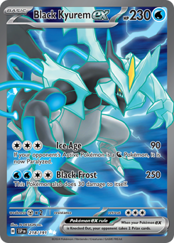 Black Kyurem ex z edície Surging Sparks, karta č.218