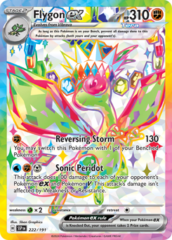 Flygon ex z edície Surging Sparks, karta č.222
