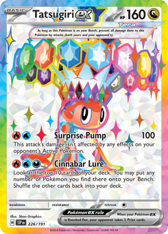 Tatsugiri ex z edície Surging Sparks, karta č.226