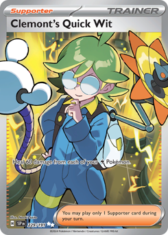 Clemont's Quick Wit z edície Surging Sparks, karta č.229