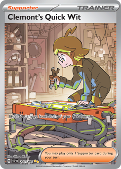 Clemont's Quick Wit z edície Surging Sparks, karta č.243