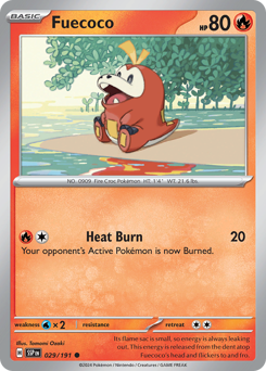 Fuecoco z edície Surging Sparks, karta č.29