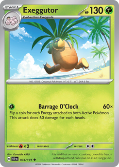 Exeggutor z edície Surging Sparks, karta č.3