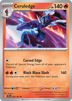 Ceruledge z edície Surging Sparks, karta č.35