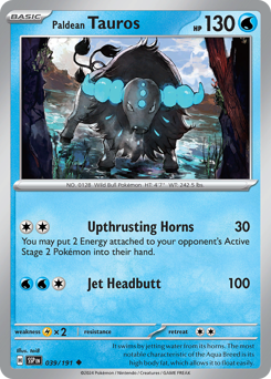Paldean Tauros z edície Surging Sparks, karta č.39