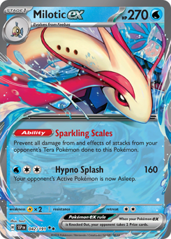 Milotic ex z edície Surging Sparks, karta č.42