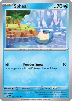 Spheal z edície Surging Sparks, karta č.43