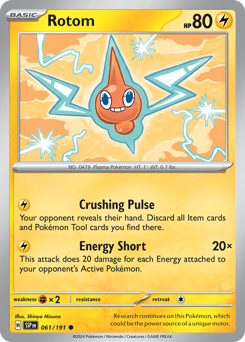 Rotom z edície Surging Sparks, karta č.61