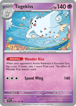 Togekiss z edície Surging Sparks, karta č.72