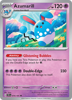 Azumarill z edície Surging Sparks, karta č.74
