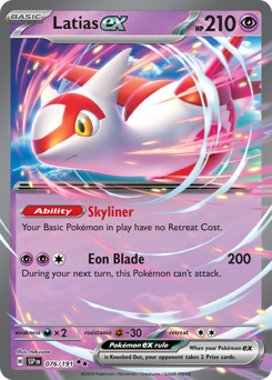 Latias ex z edície Surging Sparks, karta č.76