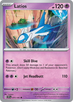 Latios z edície Surging Sparks, karta č.77