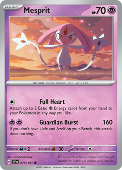 Mesprit z edície Surging Sparks, karta č.79