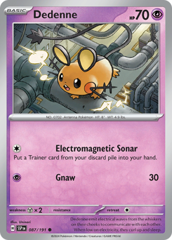 Dedenne z edície Surging Sparks, karta č.87
