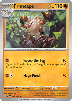 Primeape z edície Surging Sparks, karta č.99