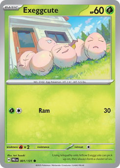 Exeggcute z edície Prismatic Evolutions, karta č.1