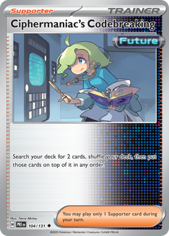 Ciphermaniac's Codebreaking z edície Prismatic Evolutions, karta č.104