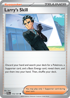 Larry's Skill z edície Prismatic Evolutions, karta č.115