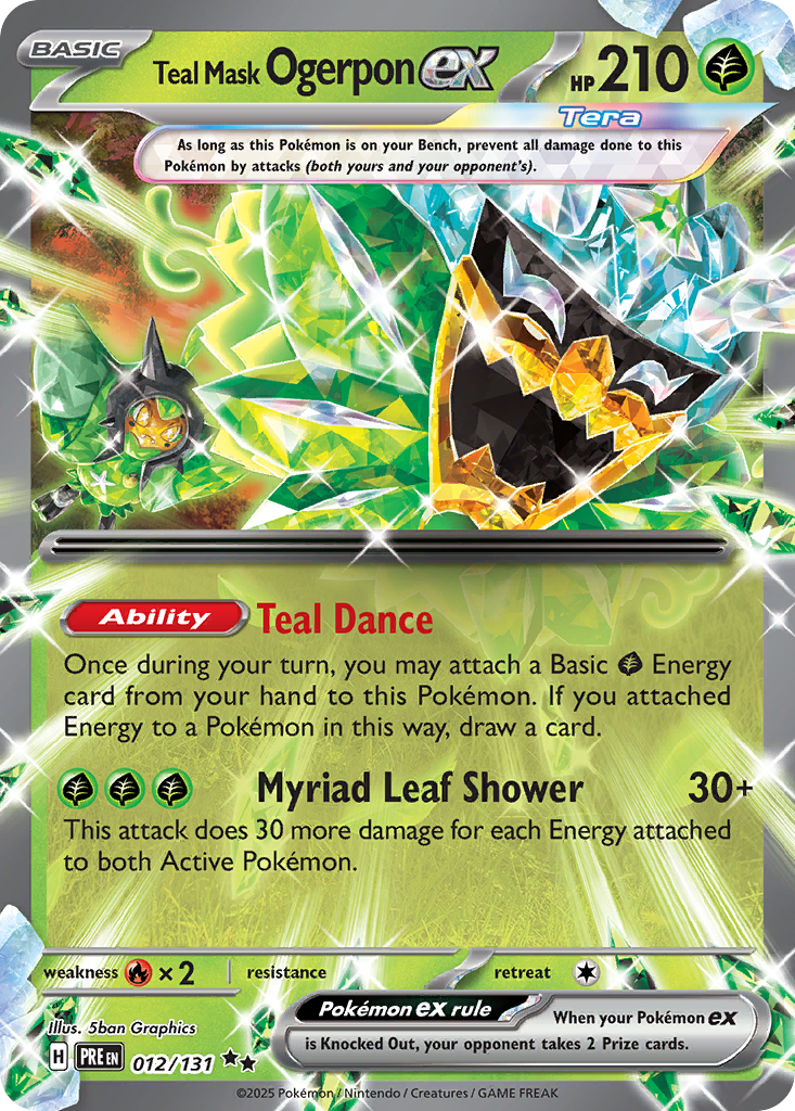 Teal Mask Ogerpon ex z edície Prismatic Evolutions, karta č.12