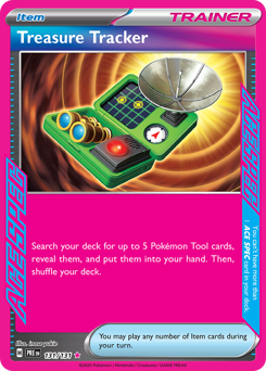 Treasure Tracker z edície Prismatic Evolutions, karta č.131