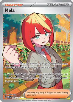 Mela z edície Prismatic Evolutions, karta č.140