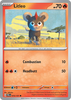 Litleo z edície Prismatic Evolutions, karta č.15