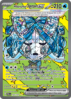 Wellspring Mask Ogerpon ex z edície Prismatic Evolutions, karta č.152