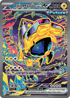 Iron Hands ex z edície Prismatic Evolutions, karta č.154
