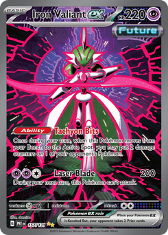 Iron Valiant ex z edície Prismatic Evolutions, karta č.157