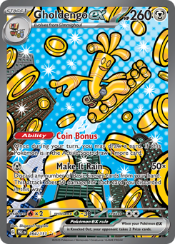 Gholdengo ex z edície Prismatic Evolutions, karta č.164