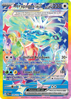 Terapagos ex z edície Prismatic Evolutions, karta č.169
