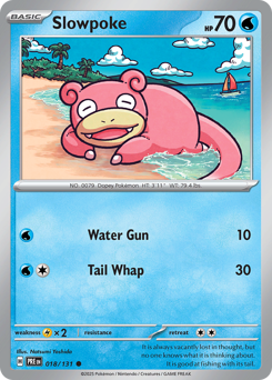 Slowpoke z edície Prismatic Evolutions, karta č.18