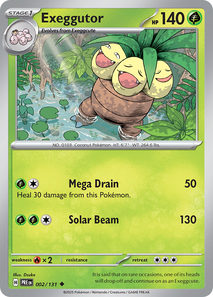 Exeggutor z edície Prismatic Evolutions, karta č.2