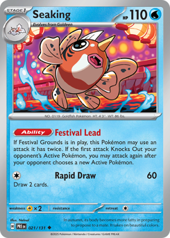 Seaking z edície Prismatic Evolutions, karta č.21