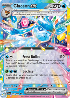 Glaceon ex z edície Prismatic Evolutions, karta č.26