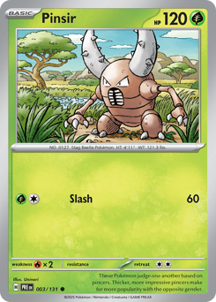 Pinsir z edície Prismatic Evolutions, karta č.3
