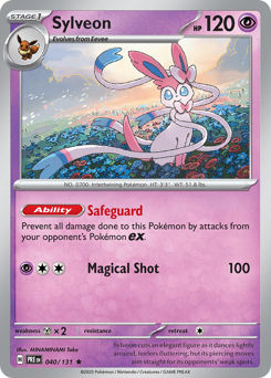 Sylveon z edície Prismatic Evolutions, karta č.40