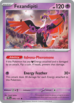 Fezandipiti z edície Prismatic Evolutions, karta č.45