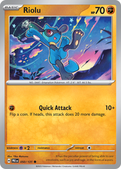 Riolu z edície Prismatic Evolutions, karta č.50