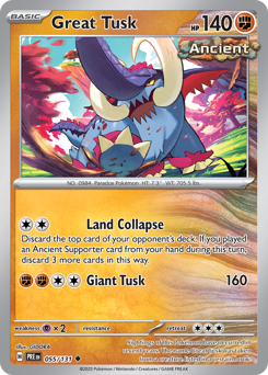 Great Tusk z edície Prismatic Evolutions, karta č.55