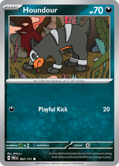 Houndour z edície Prismatic Evolutions, karta č.62