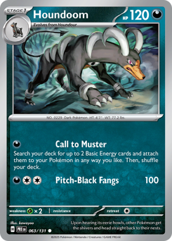 Houndoom z edície Prismatic Evolutions, karta č.63