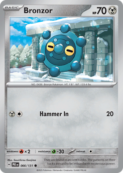 Bronzor z edície Prismatic Evolutions, karta č.66