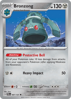 Bronzong z edície Prismatic Evolutions, karta č.67