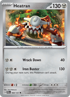 Heatran z edície Prismatic Evolutions, karta č.68