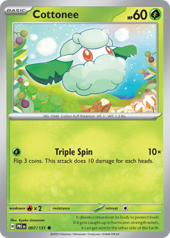 Cottonee z edície Prismatic Evolutions, karta č.7