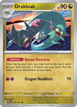 Drakloak z edície Prismatic Evolutions, karta č.72