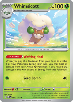 Whimsicott z edície Prismatic Evolutions, karta č.8