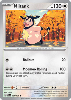 Miltank z edície Prismatic Evolutions, karta č.81