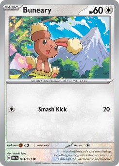 Buneary z edície Prismatic Evolutions, karta č.83
